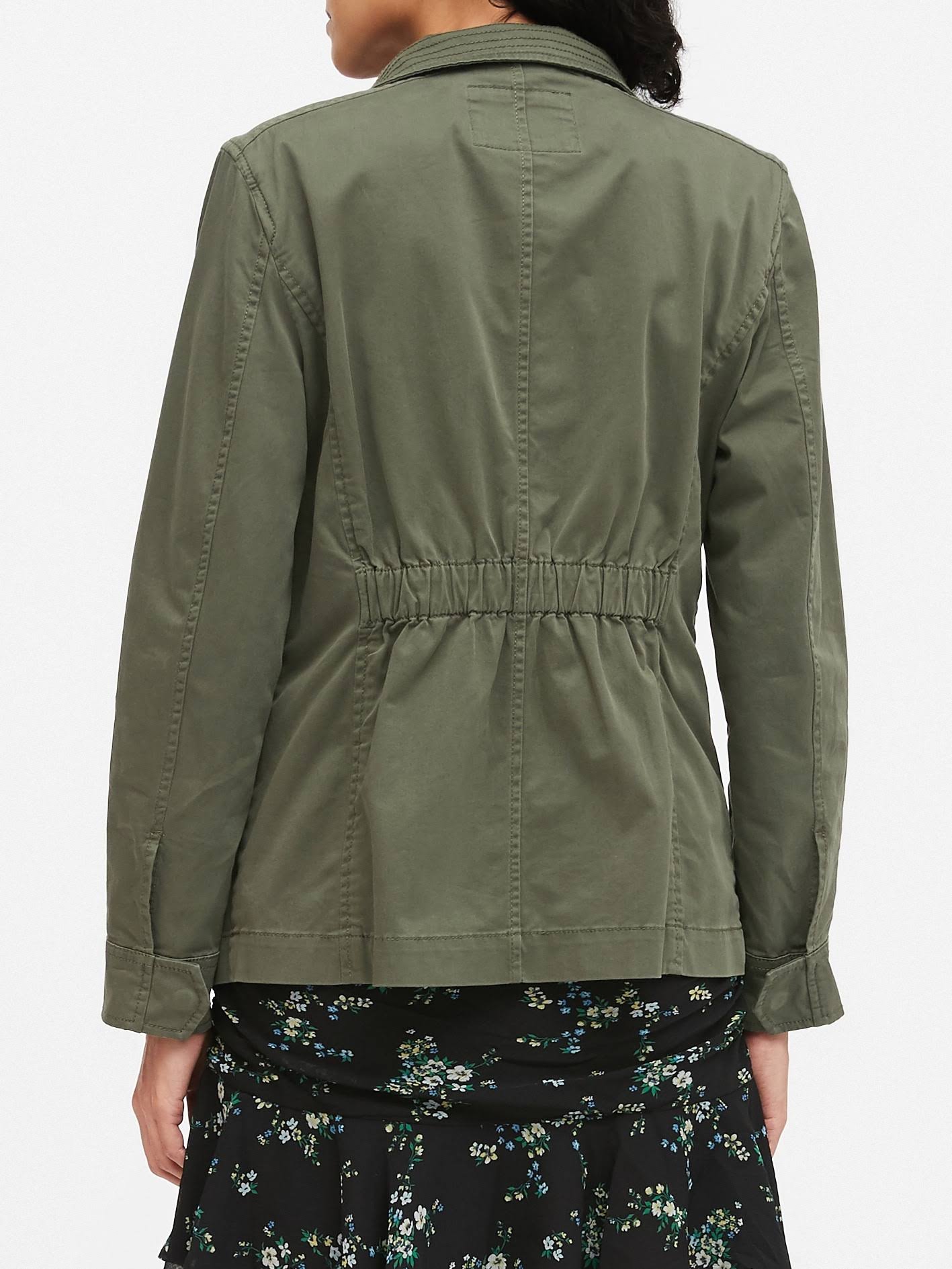 Banana Republic Women's Classic Utility Jacket Flight Jacket Green Size S