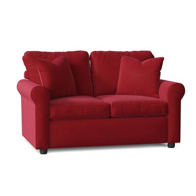 Wolsingham Cotton 60x22 Rolled Arm Loveseat Body Fabric: Vault Aegean