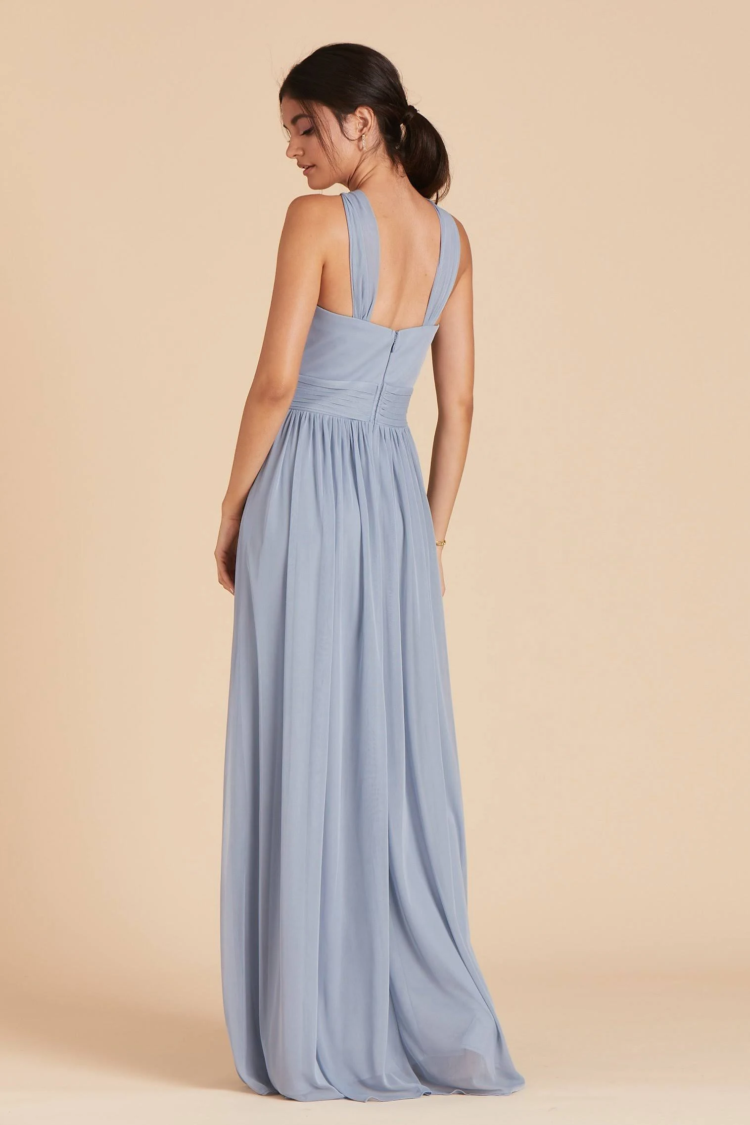 Birdy Grey Kiko Bridesmaid Dress in Dusty Blue S / Dusty Blue