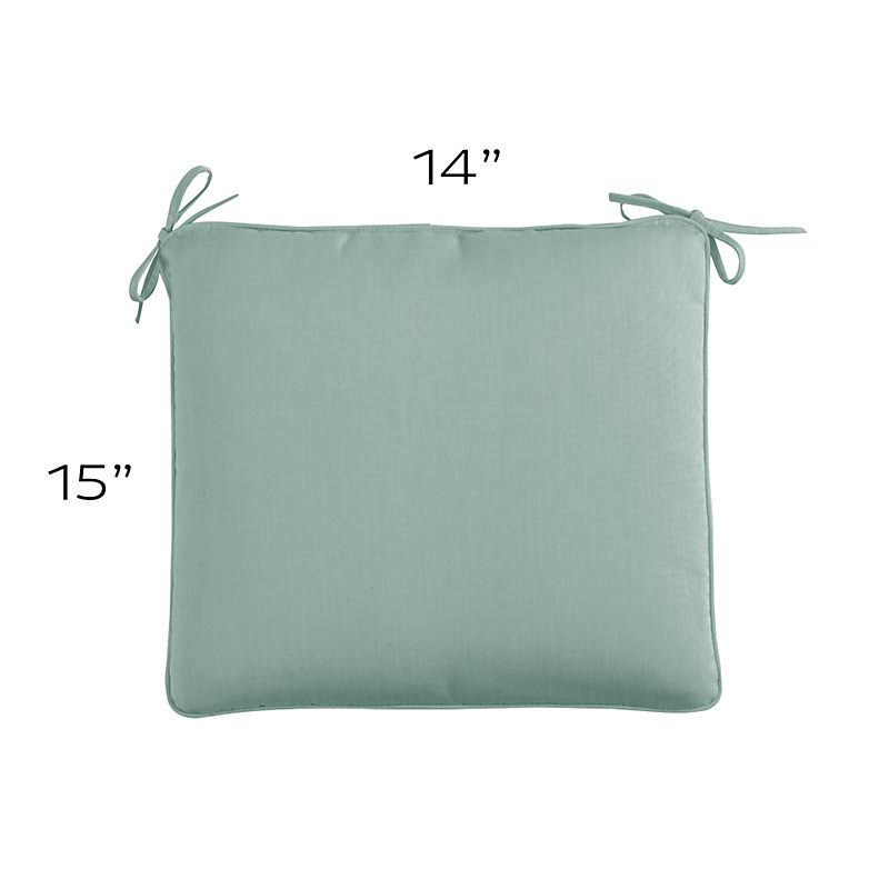 Replacement Outdoor Chair Cushion - 15x14 Canopy Stripe Kiwi/Sand Sunbrella - Ballard Designs