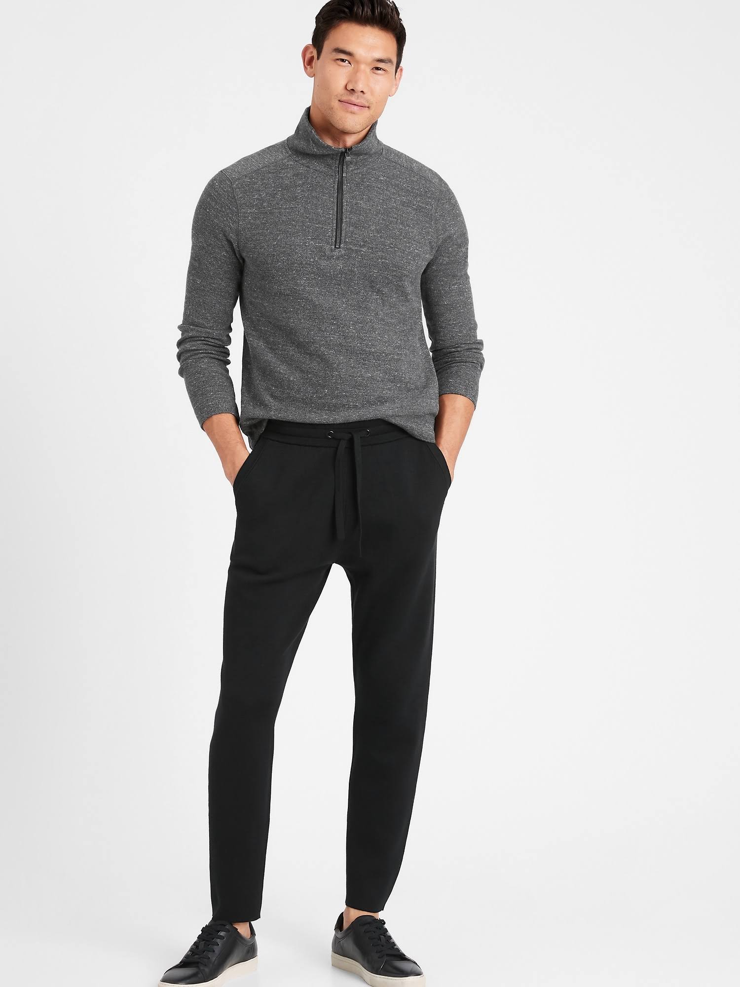 Banana Republic Men's Supima Sweater Jogger Black Size L