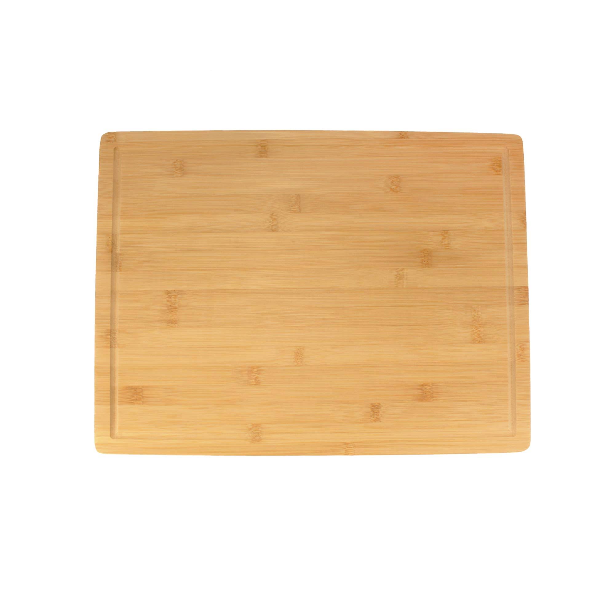 BambooMN Heavy Duty Premium Bamboo Cutting Board - 15.75 inch x 11.75 inch x 0.75 inch Grooved/Flat - 2 Units, Size: 15.75 x 11.
