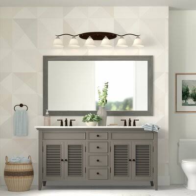 Landover Rustic Distressed Bathroom/Vanity Mirror Size: 57.5x22 H x 30.5x22 W, Finish: Gray