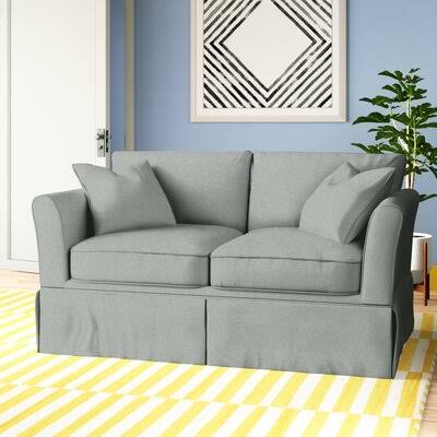 Lovie 63x22 Flared Arm Loveseat Birch Lane Body Fabric: Conversation Capri