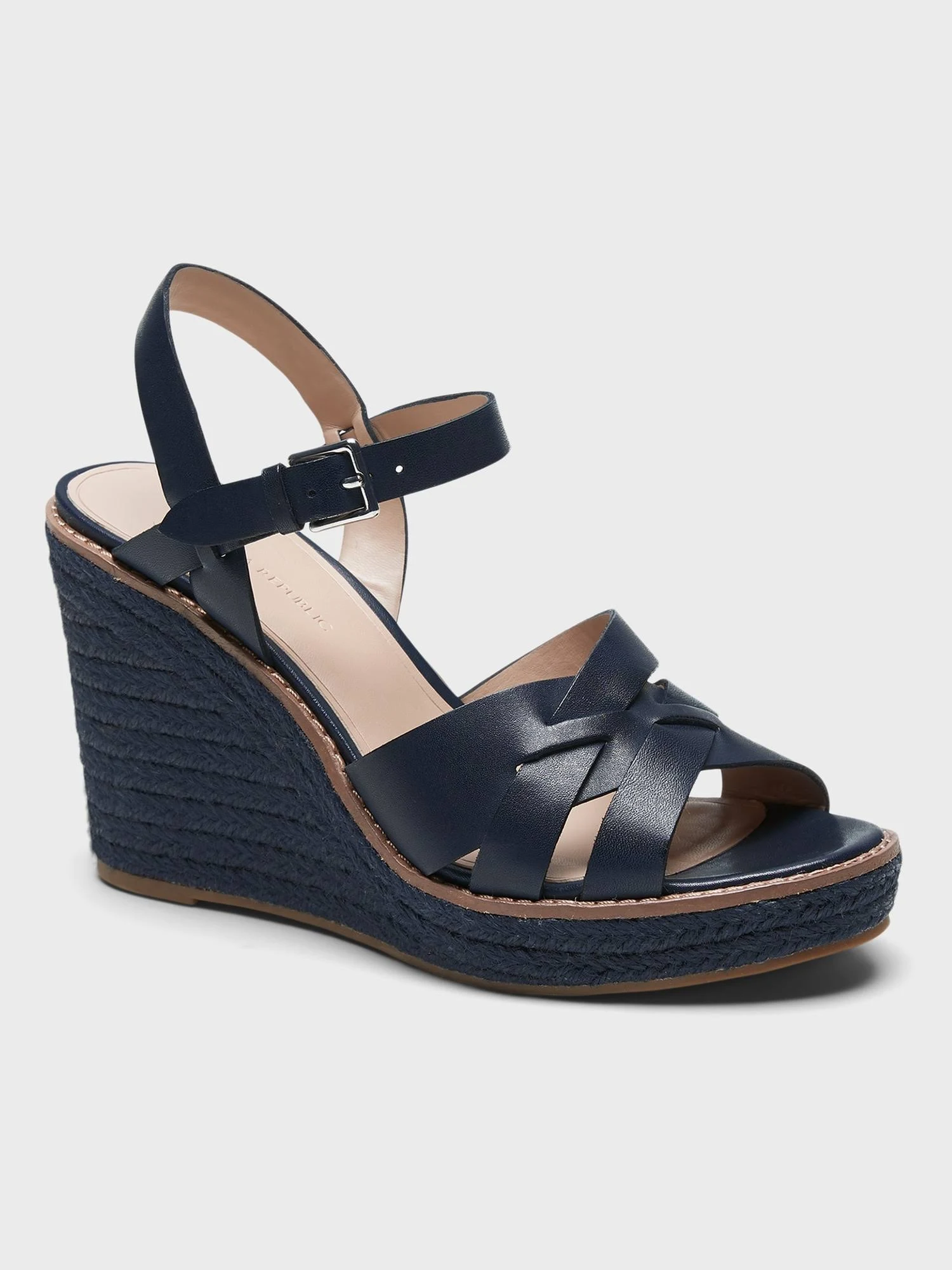 Banana Republic Women's Strappy Espadrille Sandal Navy Size 11