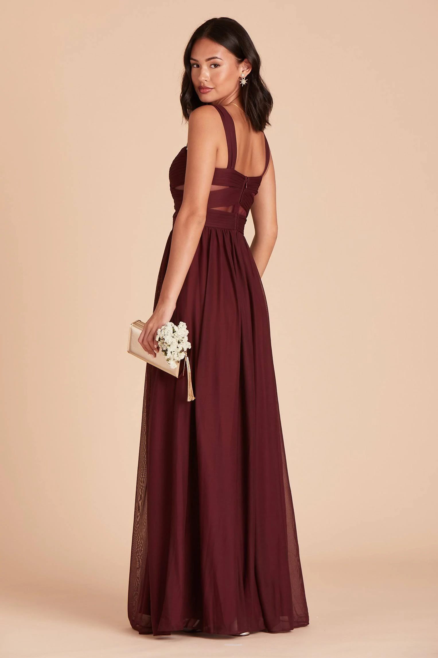 Birdy Grey Elsye Bridesmaid Dress in Cabernet L / Cabernet