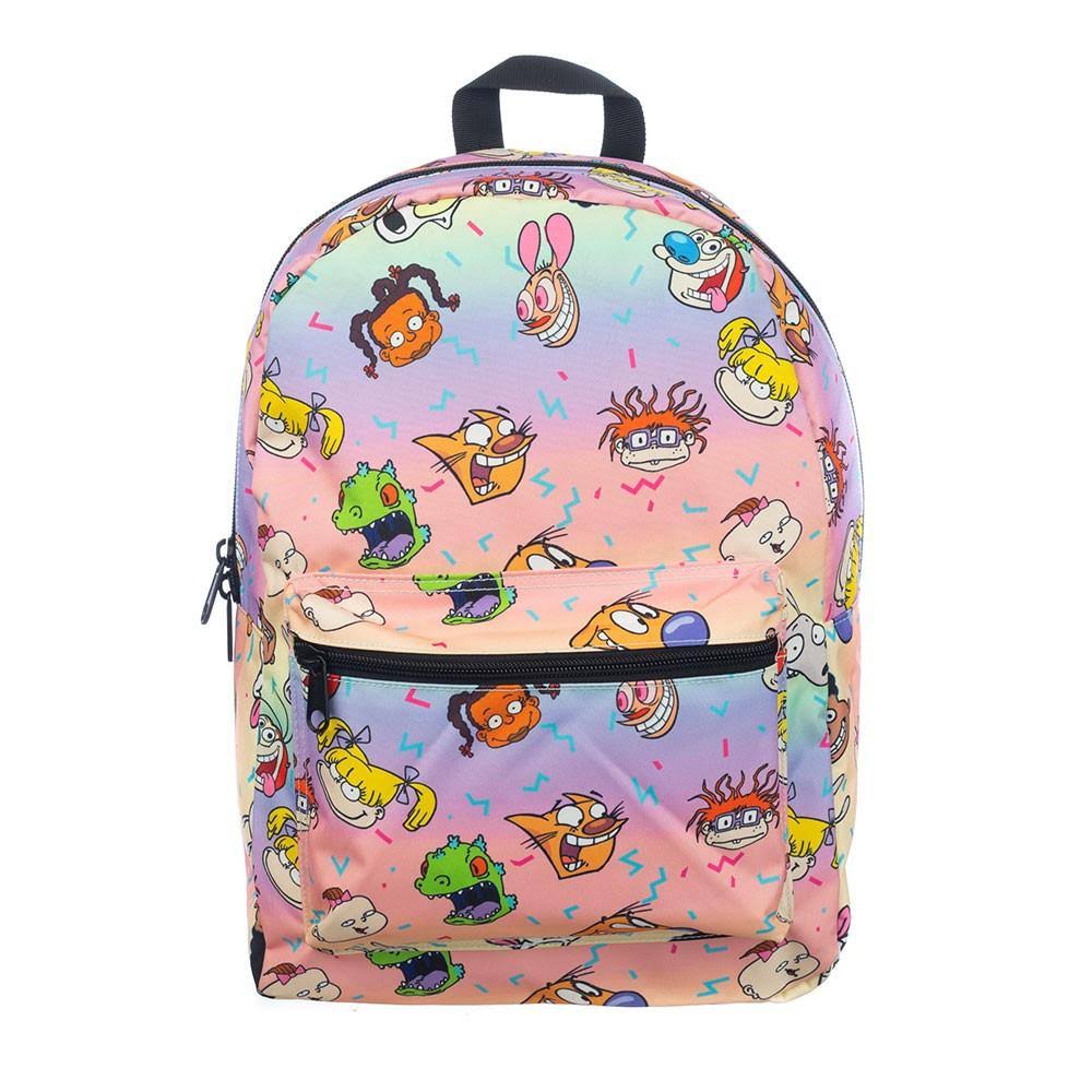 Nickelodeon 90&s Nicktoons Rainbow All of Printed Backpack