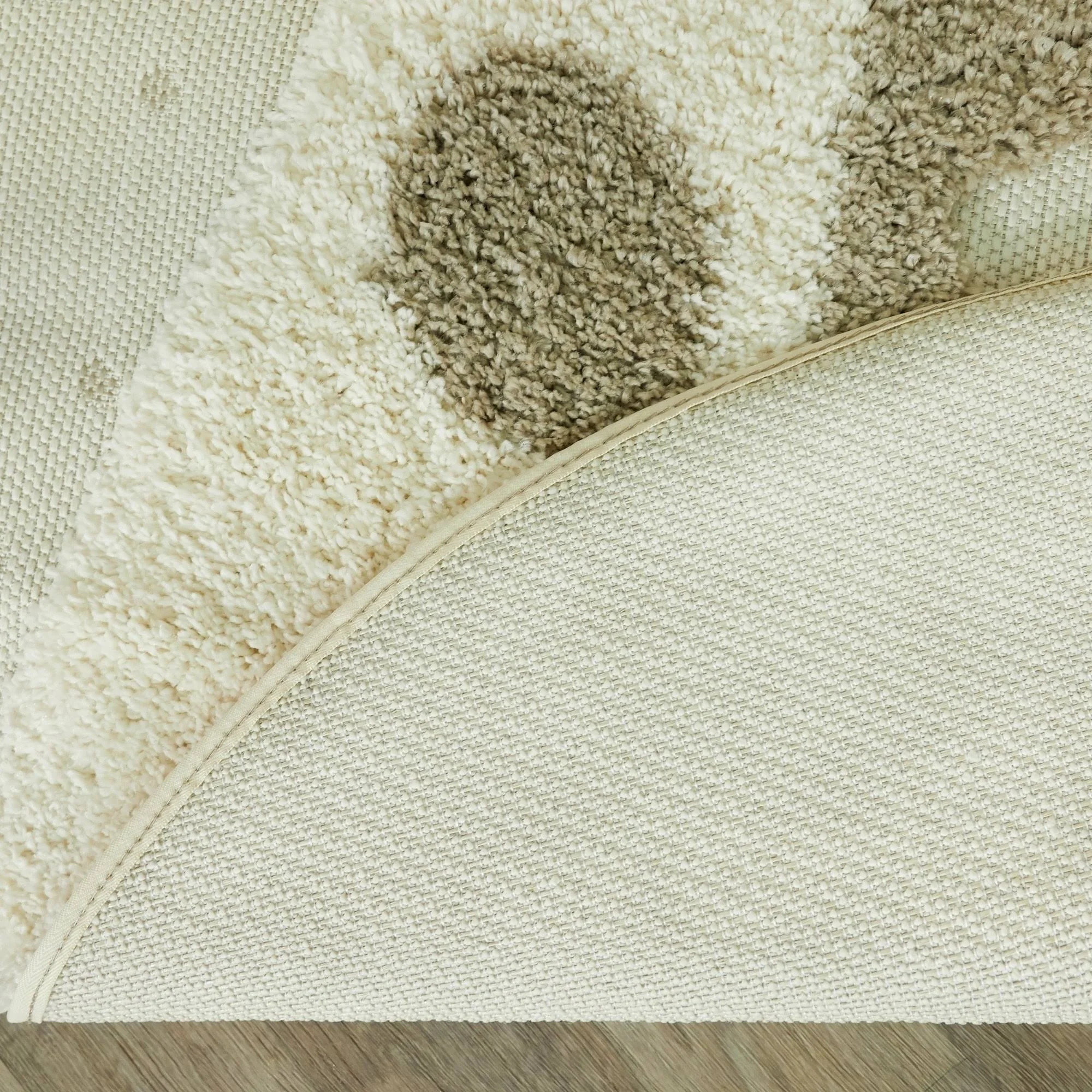 Mod-Tod Polar Bear Round Shag Kids Rug Animal Theme - 3&11x22 Round - Off-White