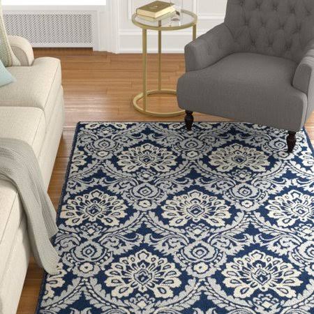 Darby Home Co Bevis Hand Tufted Wool Navy (Blue) Area Rug; 4& x 6&