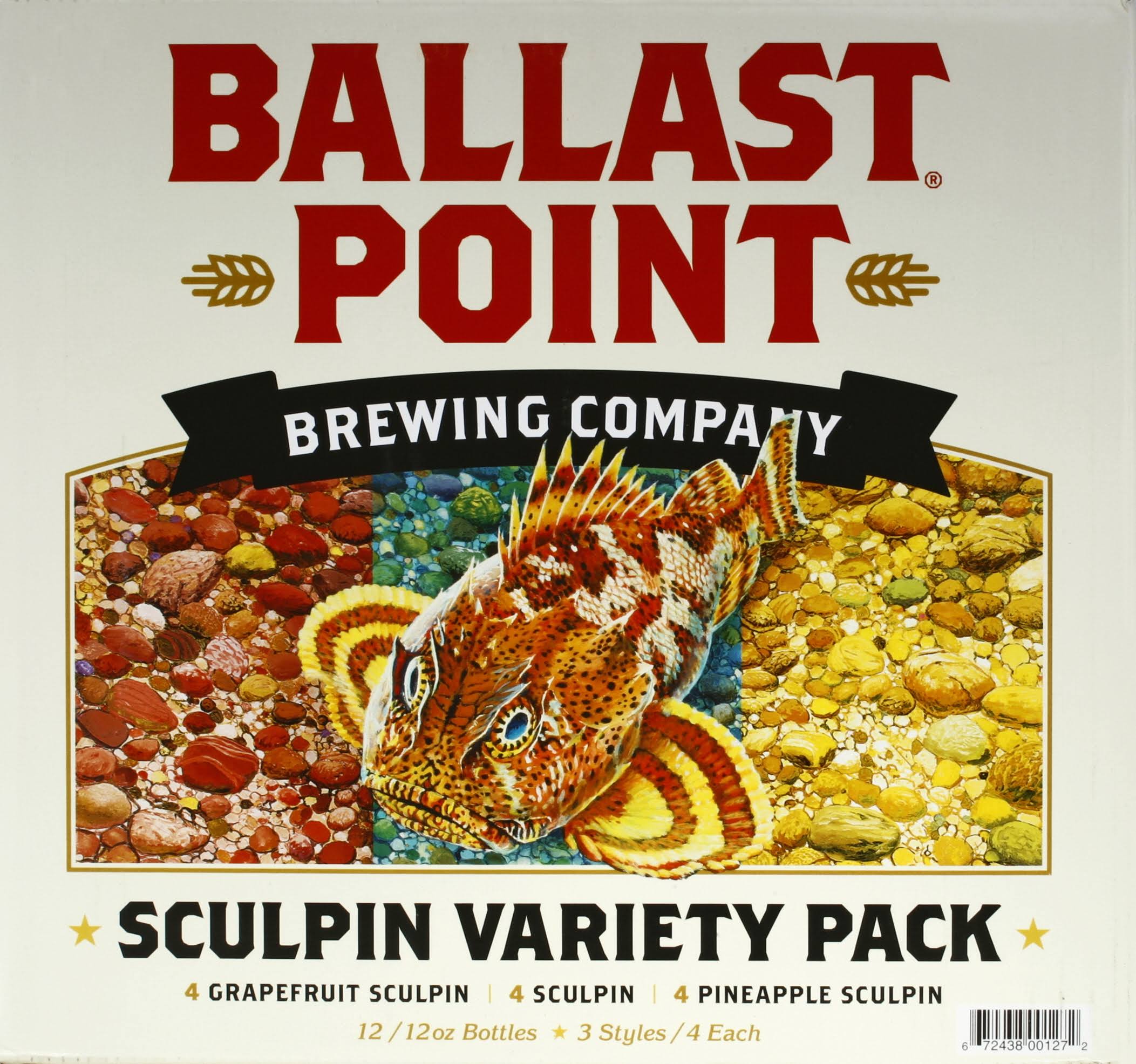 Ballast Point Beer, Sculpin Variety Pack - 12 pack, 12 oz bottles