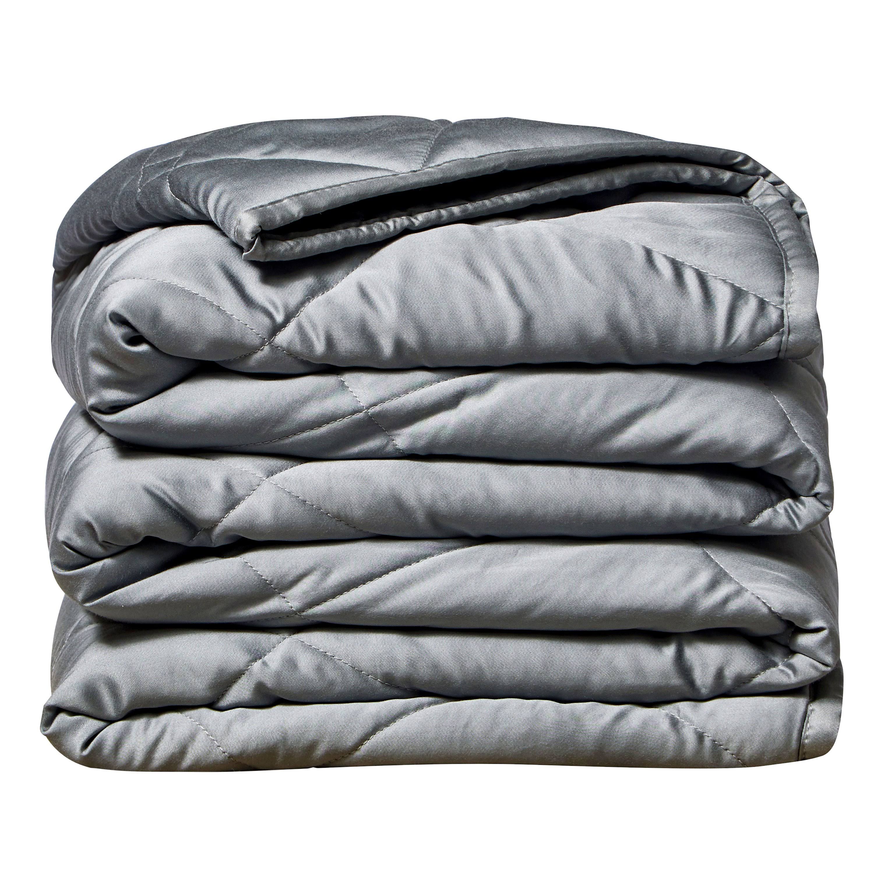 Rejuve Rayon from Bamboo Weighted Blanket Throw, Grey, 12 lbs