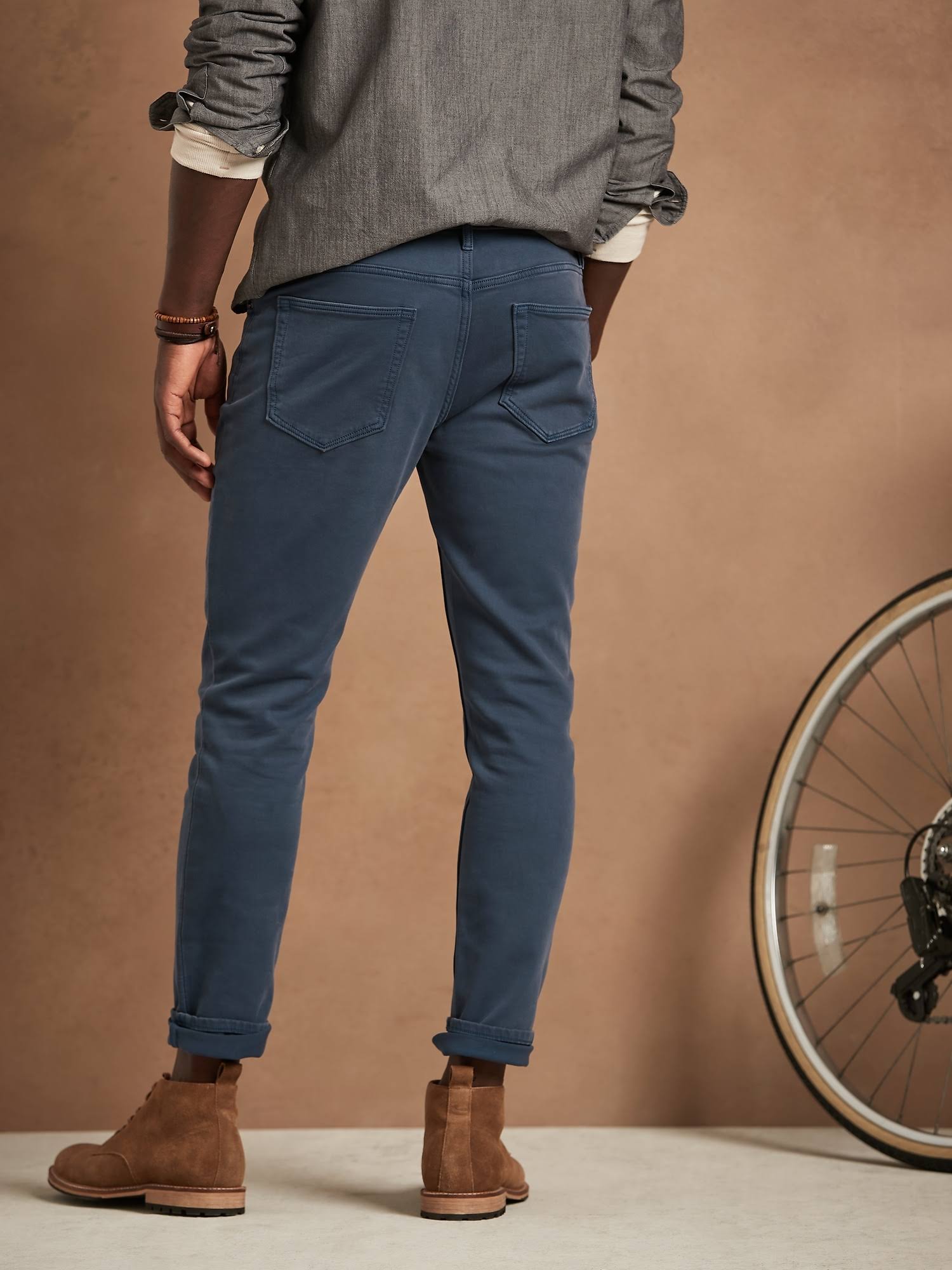 Banana Republic Men's Skinny Traveler Pant Sullivan Blue Size 30W 32L