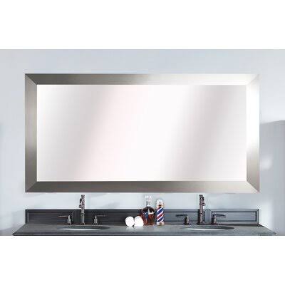 Wade Logan Industrial Modern & Contemporary Wall Mirror Finish: Brushed Nickel, Size: 35.5x22 H x 72x22 W