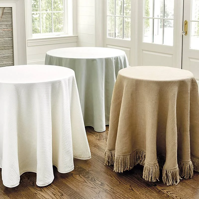 Essential Tablecloth Natural Burlap 84x22 - Ballard Designs
