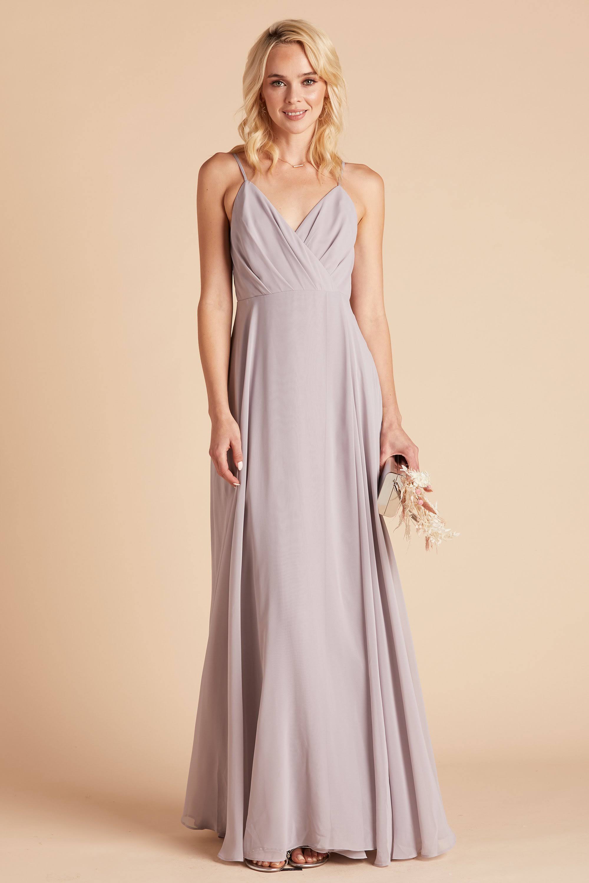 Birdy Grey Kaia Chiffon Bridesmaid Dress in Lilac XXL / Lilac