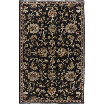 Damaris Oriental Handmade Tufted Wool Navy/Dark Green Area Rug Birch Lane Rug Size: Rectangle 5& x 8&