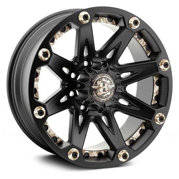 Ballistic 814890653+12FB-CM - 814 Jester 18x22 Flat Black with Camo Accents