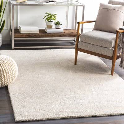 William Hand Knotted Khaki/Ivory Area Rug Birch Lane Rug Size: Rectangle 5& x 7&6x22