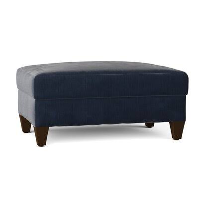 Birch Lane Fairchild 44x22 Rectangle Standard Slipcovered Ottoman Body Fabric: Empire Indigo