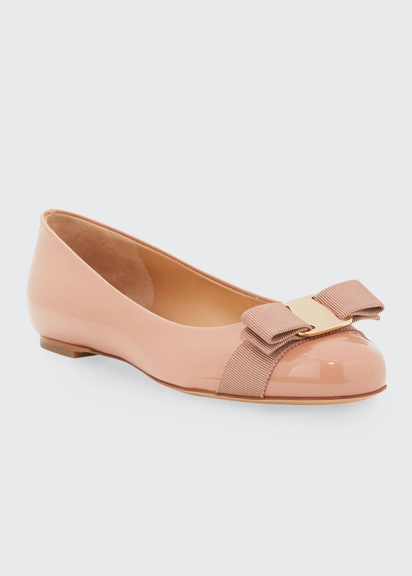 Salvatore Ferragamo Varina Leather Ballet Flats
