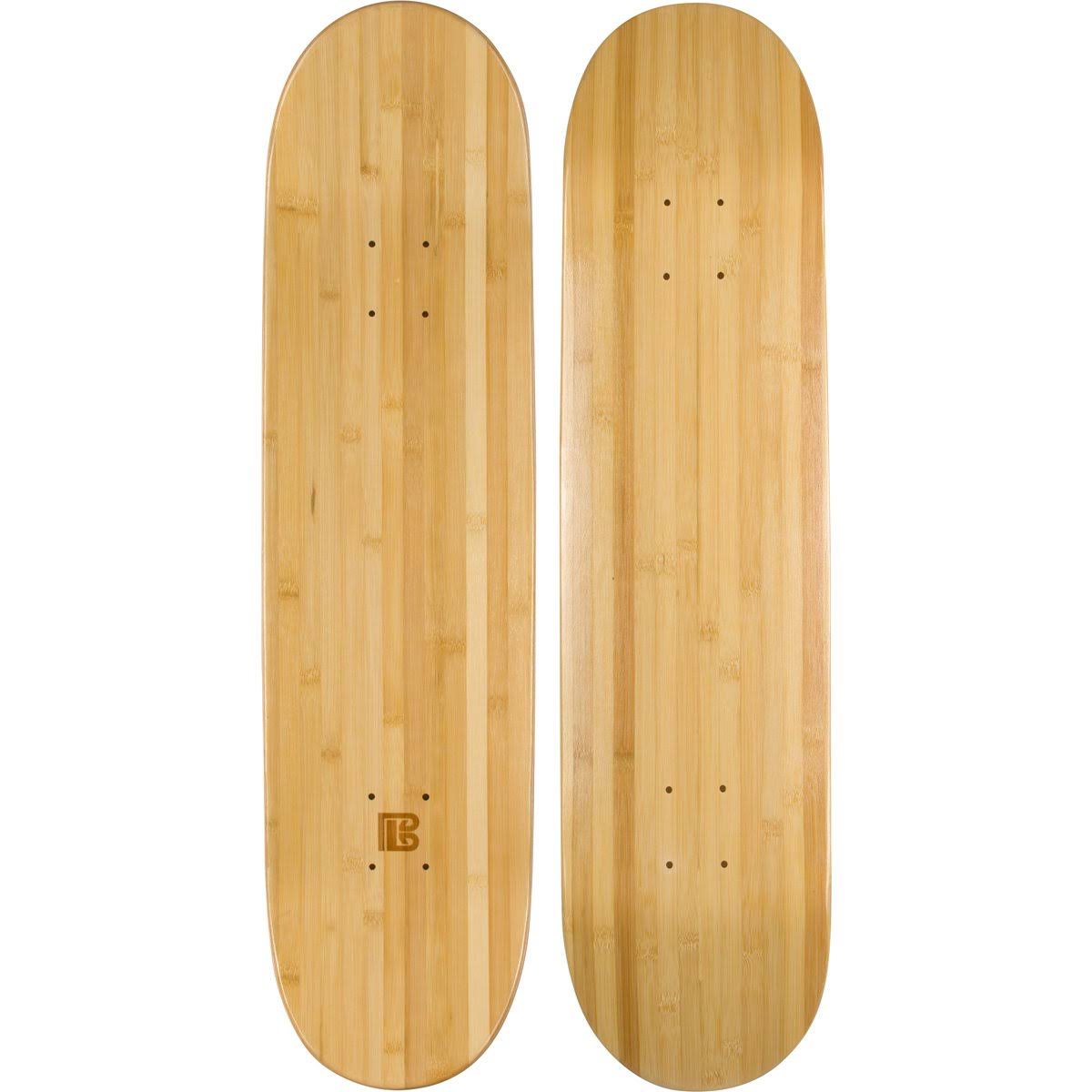 Bamboo Skateboards Blank Skateboard Deck - More Pop, Lasts Longer, Eco, 8.0