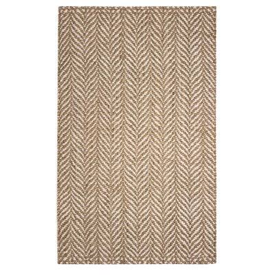 Garrett Chevron Handmade Flatweave Jute/Sisal Tan Area Rug
