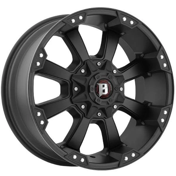 20x9 Ballistic Offroad 845 Morax Flat Black 5x135 -12mm
