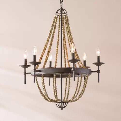 Pennington 6 - Light Candle Style Empire Chandelier