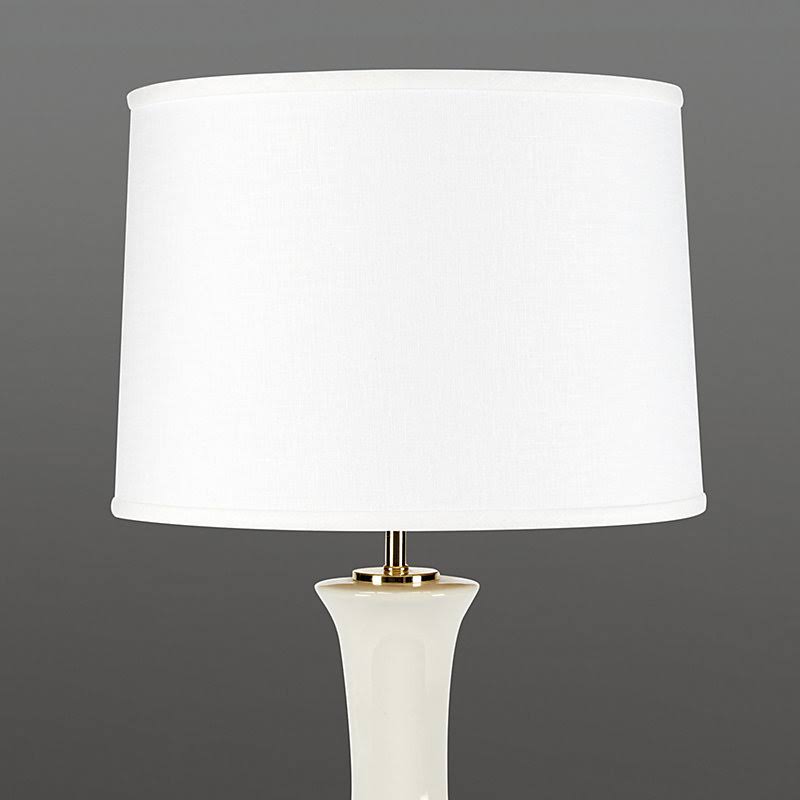 Linen Drum Shade with Metallic Interior White with Gold Interior 14x22 - Ballard Designs