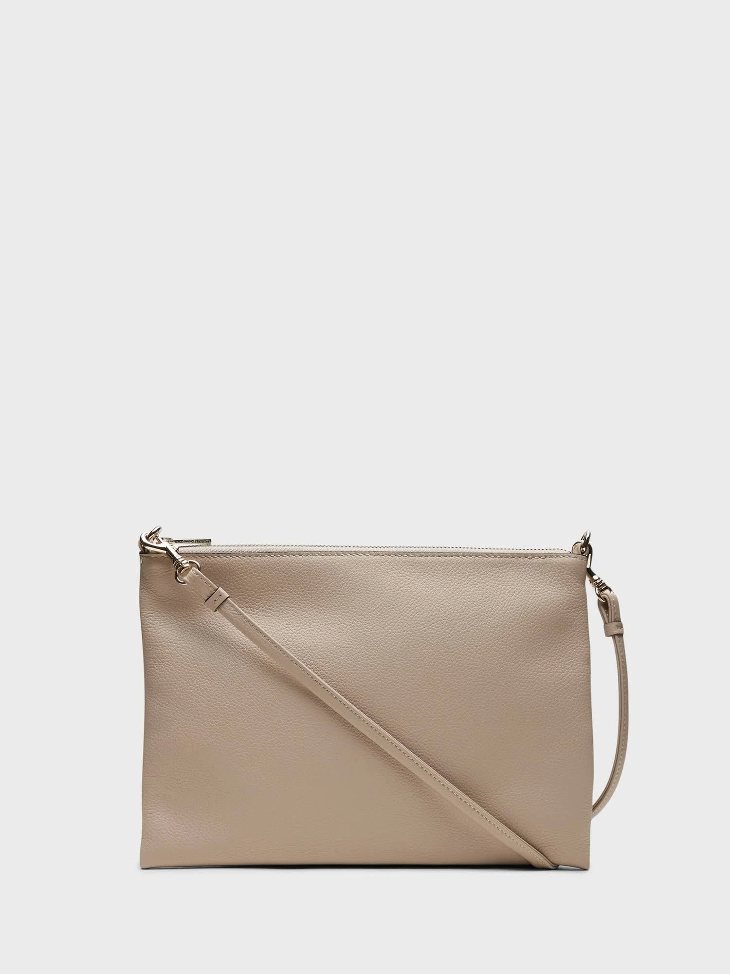Banana Republic Women's Leather Effortless Crossbody Taupe One Size