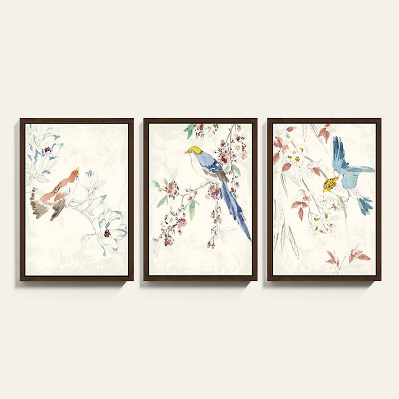 Chinoiserie Bird Art 32x22 x 26x22 - Ballard Designs