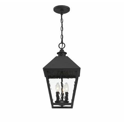 Oceanport Black Harrison 3 -Bulb 20.5x22 H Outdoor Hanging Lantern
