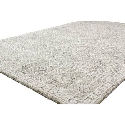 Lafontaine Geometric Handmade Tufted Wool Taupe Area Rug Birch Lane Rug Size: Rectangle 7&6x22 x 9&6x22