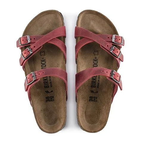 Birkenstock Franca Fire Red Oiled Leather / 36 / Narrow