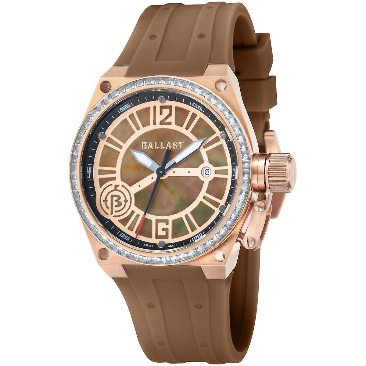 Ballast Valiant Midsize Women Gold IP 42mm Quartz Watch BL-5103-08