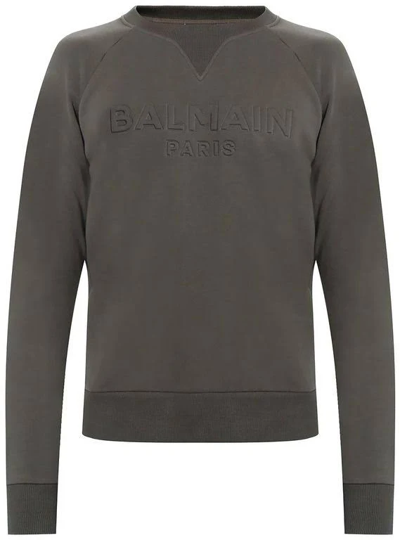 Balmain Sweatshirt with Logo - Green - Sweatshirts