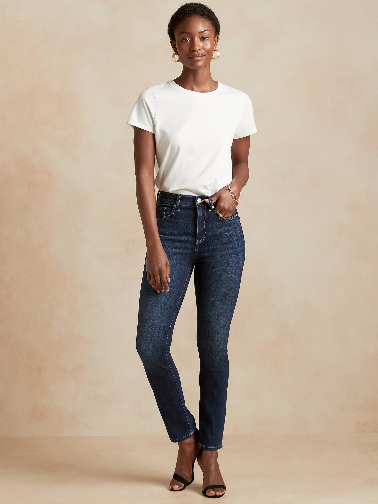 Banana Republic Women's High-Rise Slim Jean Dark Wash Size 24 Regular