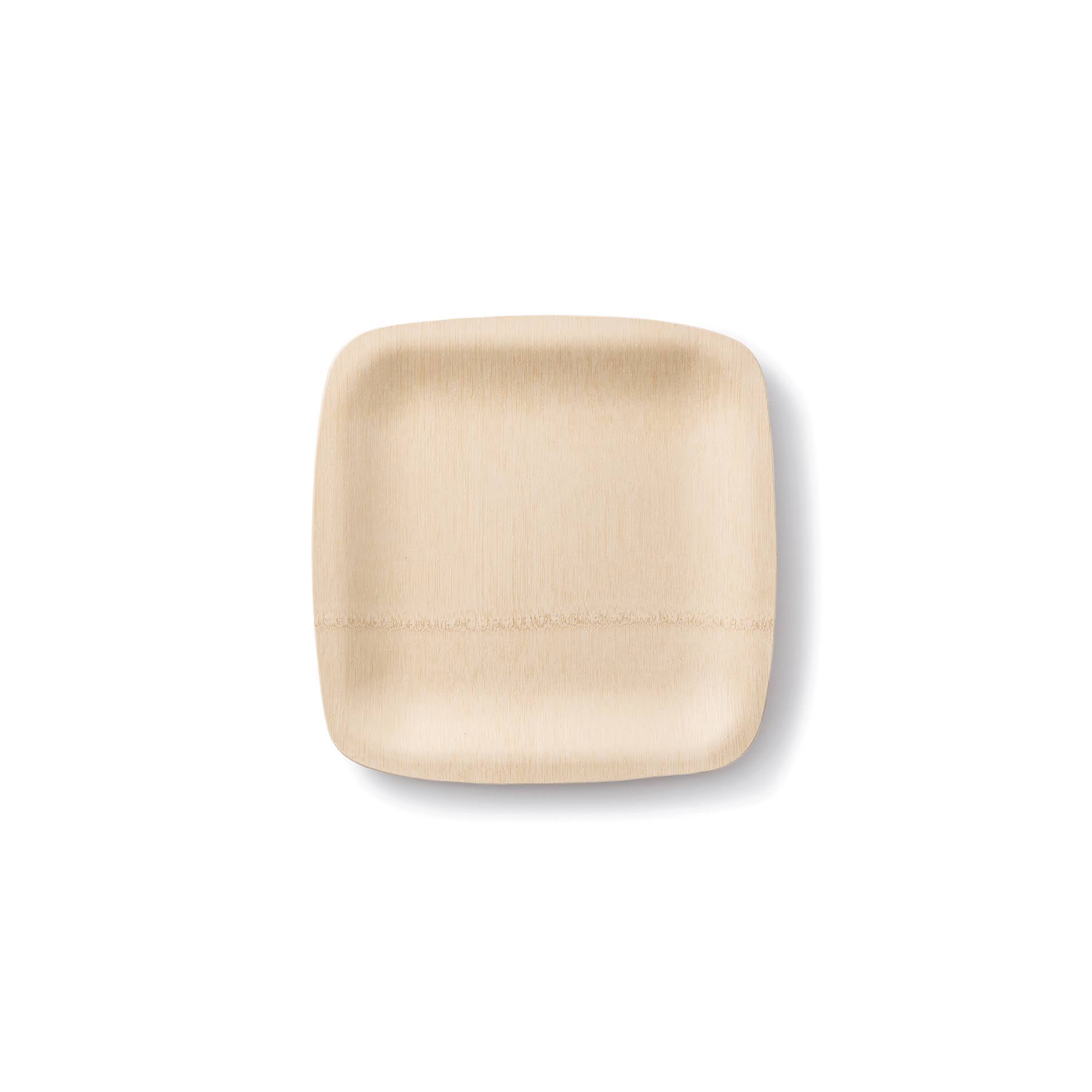 Bambu 063200 Veneerware 9x22 Disposable Square Bamboo Plate - 100/Box