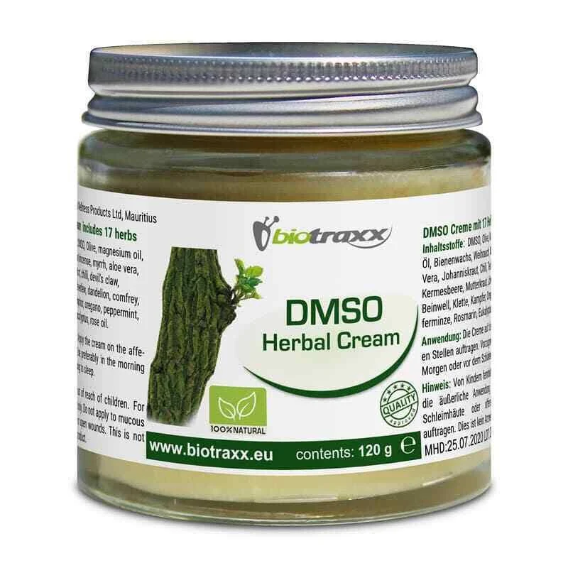 Biotraxx Dmso Dimethylsulfoxid Herbal Cream, XL Size 120g, Made in Germany