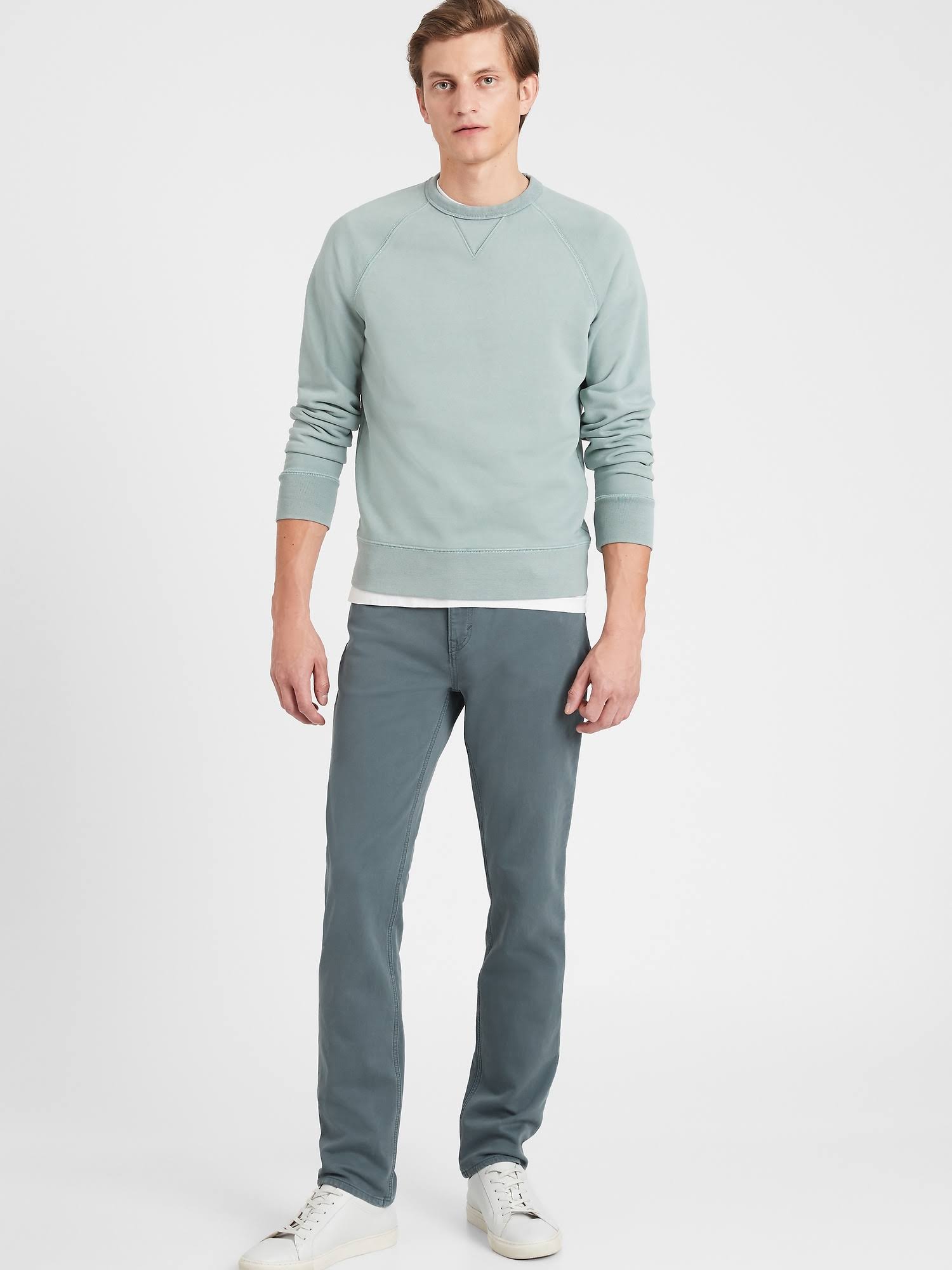 Banana Republic Men's Slim Traveler Pant Stormy Blue Size 38W 32L