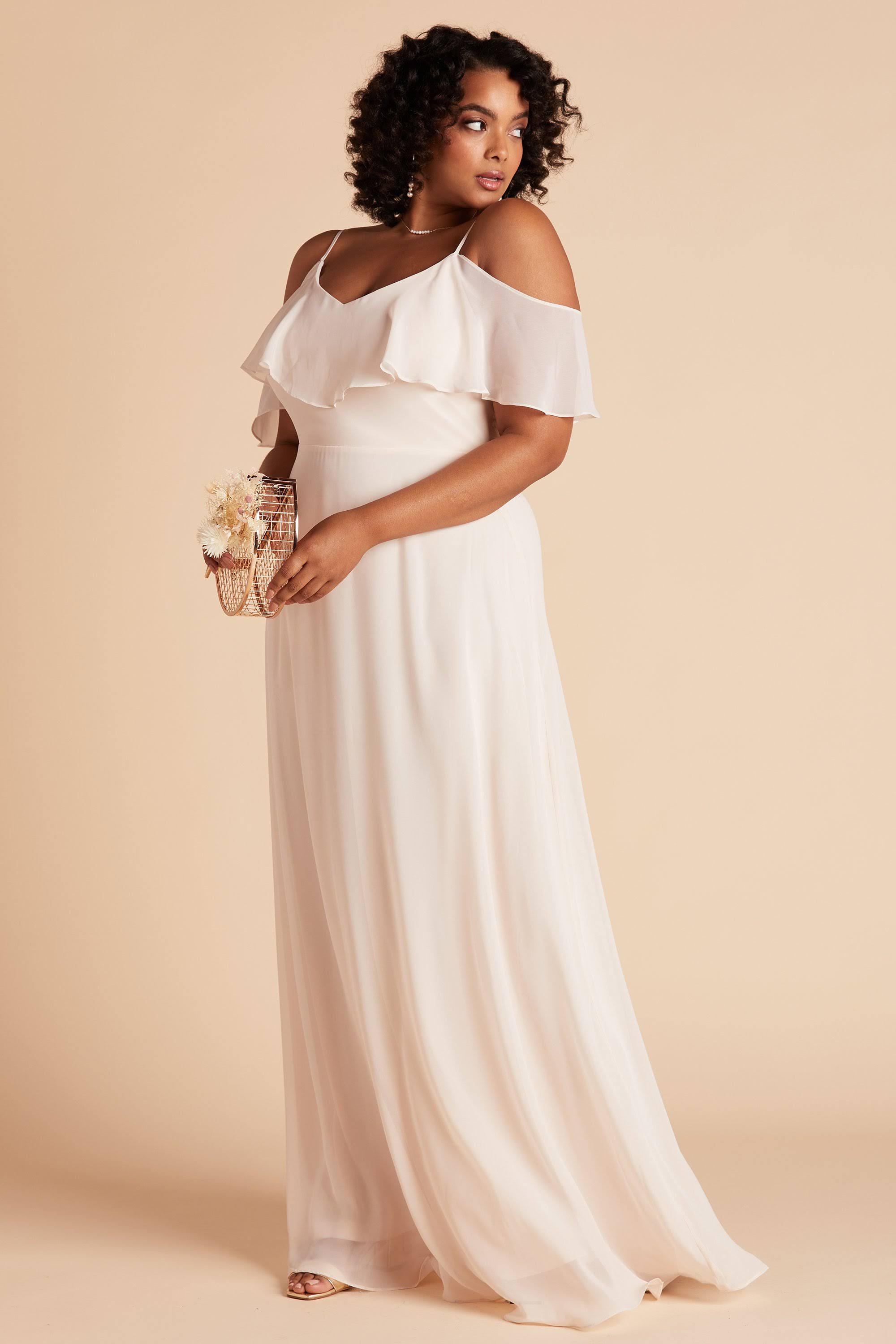 Birdy Grey Jane Plus Size Convertible Chiffon Bridesmaid Dress in Champagne 3X / Champagne