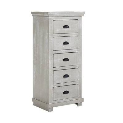 Lockridge 5 Drawer Lingerie Chest Birch Lane Color: Gray Chalk