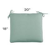Replacement Chair Cushion - 20x18 Canopy Stripe Spa/Sand Sunbrella - Ballard Designs