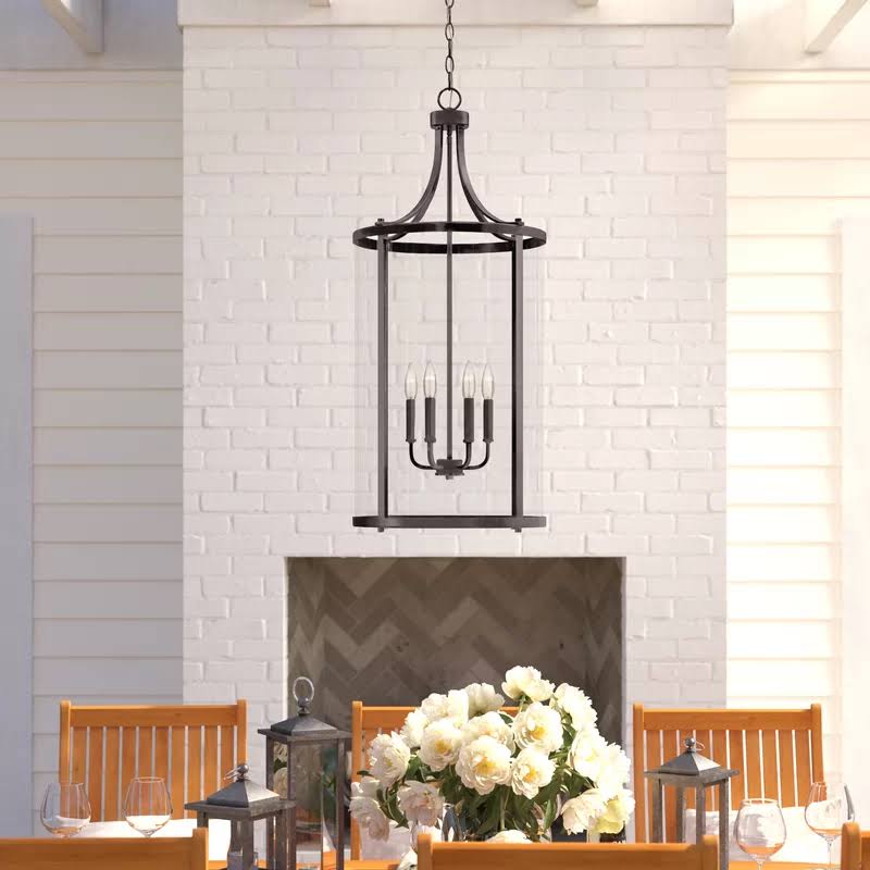 Wayland 6-Light Lantern Pendant Finish: Polished Nickel