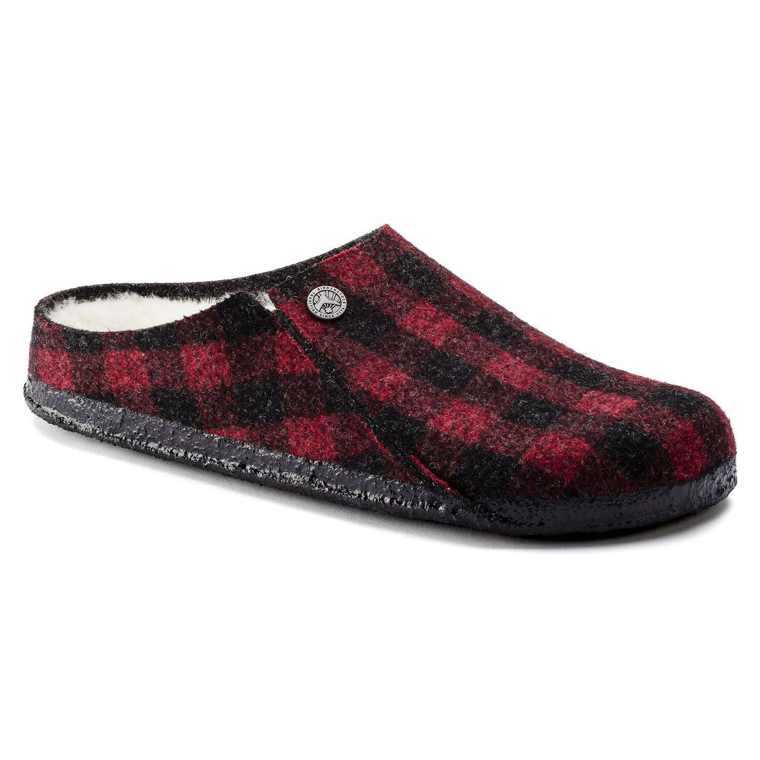 Birkenstock Zermatt Wool Felt 41.0 , Plaid Red (Unisex)