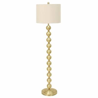 Galiana 59x22 Floor Lamp Traditional Base Finish: Brushed Brass