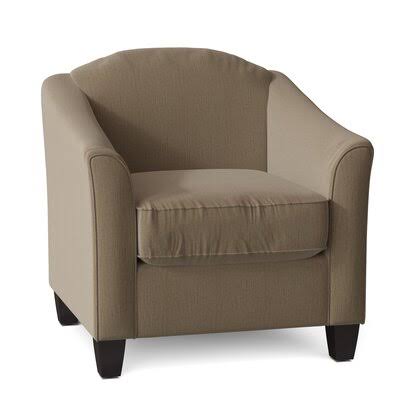 Birkett Armchair Body Fabric: Baet Sand, Leg Color: Black Walnut