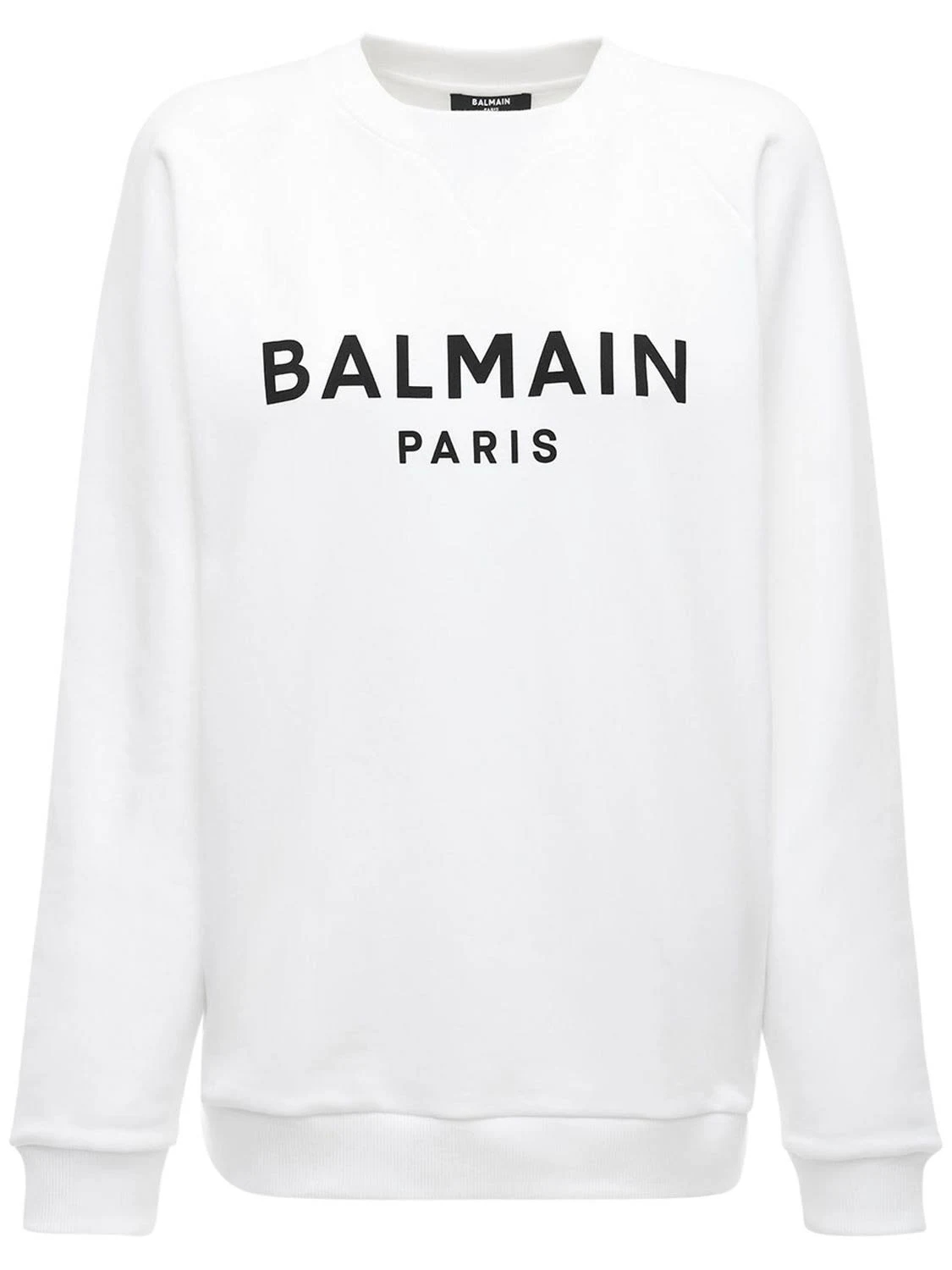 Balmain White & Black Logo Sweatshirt