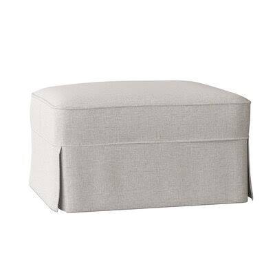 Wayfair Custom Upholstery Barrand Ottoman Body Fabric: Sustain Dursky Ivory