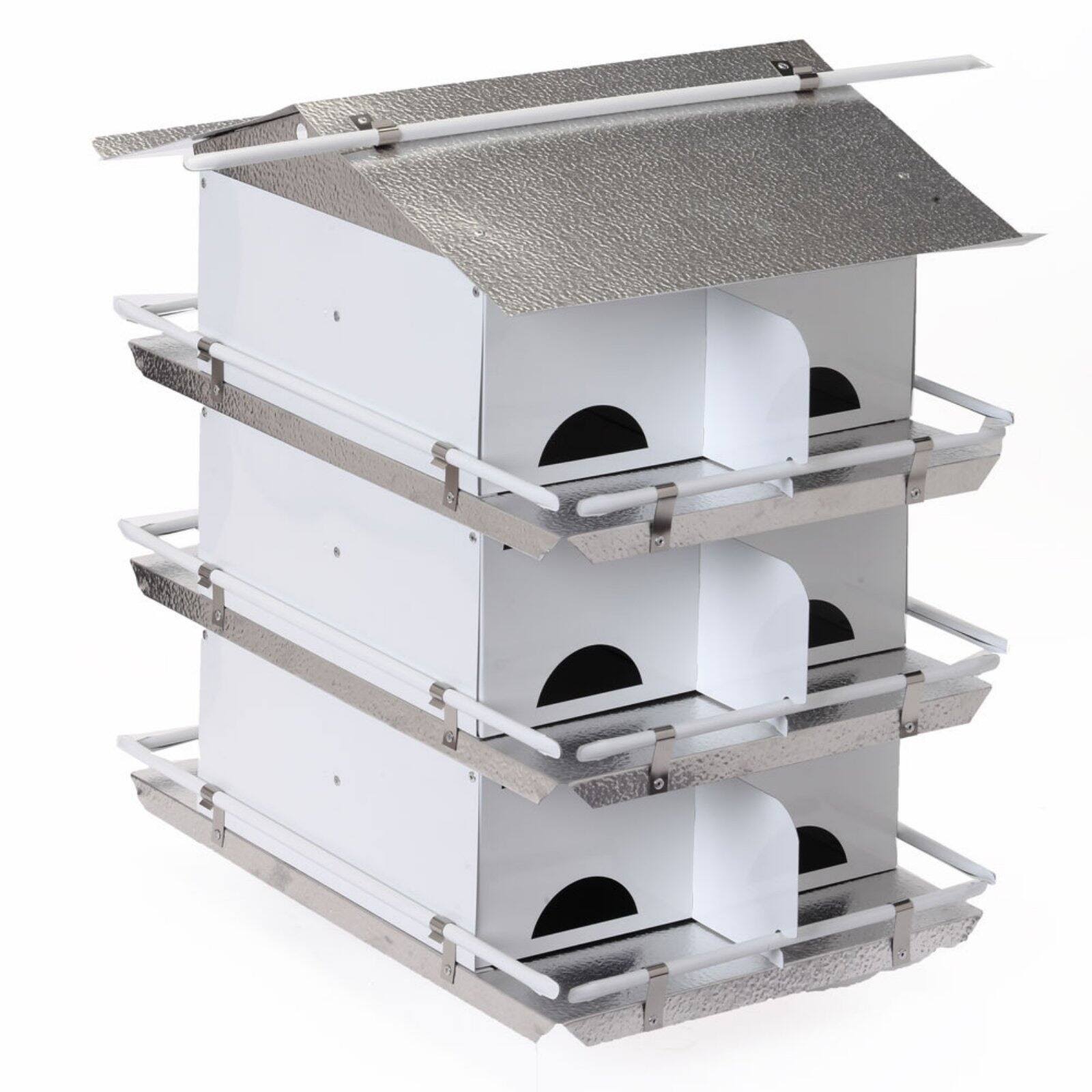 Birds Choice PMSR12 Starling Resistant Purple Martin House 3 Floor & 12 Room